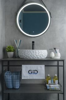 Раковина Gid 9030wf 51187 накладная белая 48x34x15